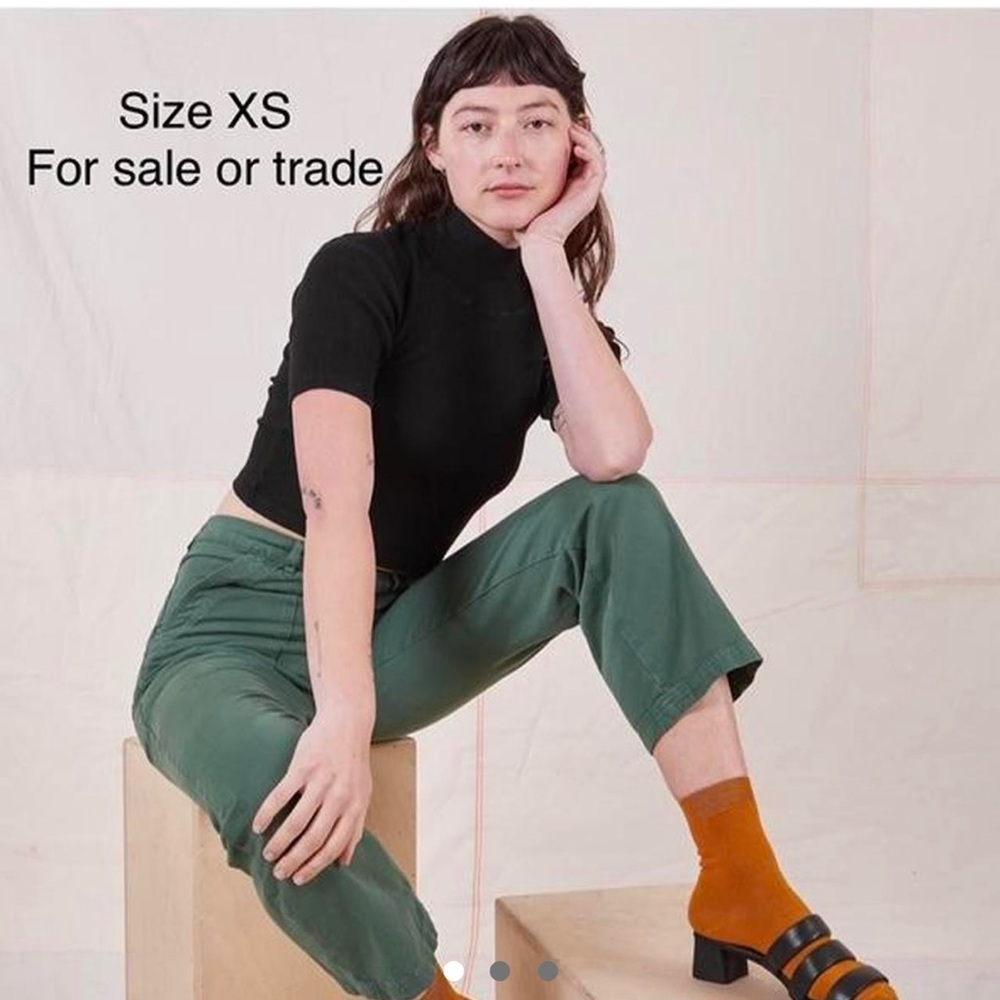 Big bud press XS black short sleeve turtleneck